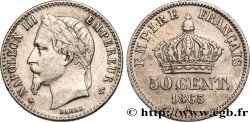 50 centimes Napoléon III, tête laurée 1865 Paris F.188/5