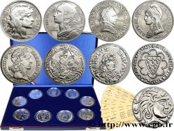 Coffret complet des neuf monnaies Belle Épreuve 10 Francs - 2000 Ans de Monnaies Françaises 2000  F5.1327 à 1335 1