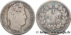 1 franc Louis-Philippe, couronne de chêne 1843 Rouen F.210/91