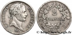 2 francs Napoléon Ier tête laurée, Empire français 1810 Rouen F.255/11 TB35 