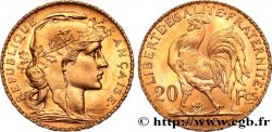 20 francs or Coq, Liberté Égalité Fraternité 1912 Paris F.535/6 fST 