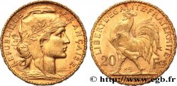 20 francs or Coq, Liberté Égalité Fraternité 1909 Paris F.535/3 SUP 