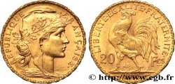 20 francs or Coq, Liberté Égalité Fraternité 1912 Paris F.535/6 VZ 
