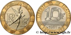 10 francs Génie de la Bastille, Brillant Universel, frappe médaille 1991 Pessac F.375/7