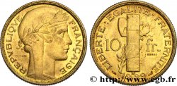 Concours de 10 francs, essai de Morlon en bronze-aluminium 1929 Paris GEM.166 3 MS63 