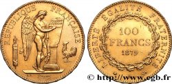 100 francs or Génie, tranche inscrite en relief Dieu protège la France 1879 Paris F.552/3