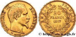 20 francs or Napoléon III, tête nue 1857 Paris F.531/12 SS45 