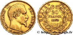 20 francs or Napoléon III, tête nue 1859 Paris F.531/15