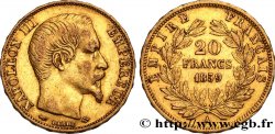 20 francs or Napoléon III, tête nue 1859 Paris F.531/15