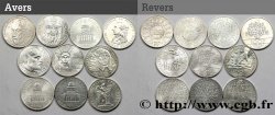 Lot de 10 pièces de 100 francs commémoratives - - F.-/ TTB 