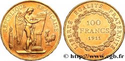 100 francs or Génie, tranche inscrite en relief Liberté Égalité Fraternité 1911 Paris F.553/5