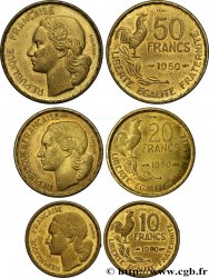 Lot des trois Essais de 10, 20 et 50 francs Guiraud 1950 Paris F.363/1