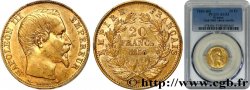 20 francs or Napoléon III, tête nue 1856 Strasbourg F.531/10