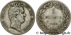 5 francs type Tiolier avec le I, tranche en creux 1830 Lyon F.315/4