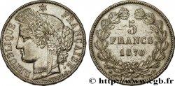 5 francs Cérès, sans légende 1870 Paris F.332/1