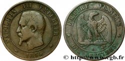 Dix centimes Napoléon III, tête nue 1854 Bordeaux F.133/16 TB20 