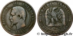 Dix centimes Napoléon III, tête nue 1855 Lyon F.133/25