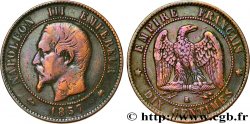 Dix centimes Napoléon III, tête nue 1857 Bordeaux F.133/44