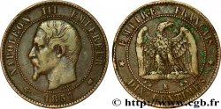 Dix centimes Napoléon III, tête nue 1857 Bordeaux F.133/44