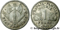 1 franc Francisque, légère 1943 Beaumont-Le-Roger F.223/4