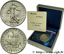 Piéfort nickel de 1 franc Semeuse, nickel 1960 Paris F.226/4P