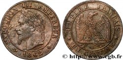 Un centime Napoléon III, tête laurée 1862 Strasbourg F.103/5 SUP 