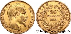 20 francs or Napoléon III, tête nue 1854 Paris F.531/2