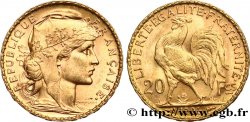 20 francs or Coq, Dieu protège la France 1906 Paris F.534/11