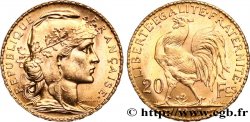 20 francs or Coq, Liberté Égalité Fraternité 1907 Paris F.535/1