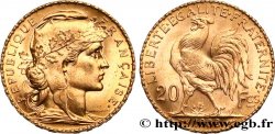 20 francs or Coq, Liberté Égalité Fraternité 1908 Paris F.535/2 SPL 