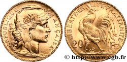 20 francs or Coq, Liberté Égalité Fraternité 1909 Paris F.535/3