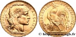 20 francs or Coq, Liberté Égalité Fraternité 1909 Paris F.535/3