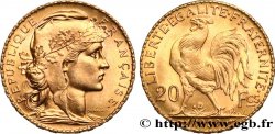 20 francs or Coq, Liberté Égalité Fraternité 1909 Paris F.535/3 MS 