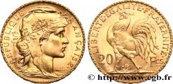 20 francs or Coq, Liberté Égalité Fraternité 1910 Paris F.535/4