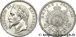 5 francs Napoléon III, tête laurée 1868 Strasbourg F.331/13