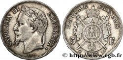 5 francs Napoléon III, tête laurée 1867 Paris F.331/10 VF 