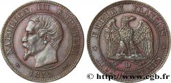 Deux centimes Napoléon III, tête nue, différent levrette, grand D et petit lion 1855 Lyon F.107/26