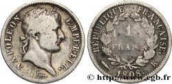 1 franc Napoléon Ier tête laurée, République française 1808 Bordeaux F.204/8