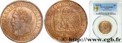 Cinq centimes Napoléon III, tête nue 1855 Lille F.116/29