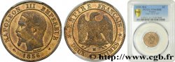 Deux centimes Napoléon III, tête nue 1856 Marseille F.107/42