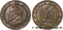 Deux centimes Napoléon III, tête laurée, buste définitif 1862 Strasbourg F.108A/5