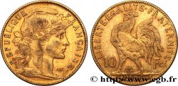 10 francs or Coq 1906 Paris F.509/7 XF48 