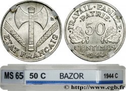 50 centimes Francisque, légère 1944 Castelsarrasin F.196/6