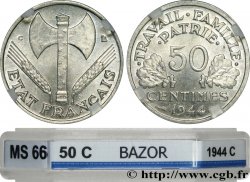 50 centimes Francisque, légère 1944 Castelsarrasin F.196/6