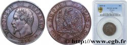 Cinq centimes Napoléon III, tête nue 1855 Rouen F.116/18