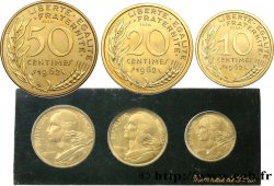 Boîte de 3 essais de 50, 20 et 10 centimes Lagriffoul/Dieudonné 1962 Paris F.144/1