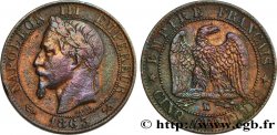 Cinq centimes Napoléon III, tête laurée 1863 Bordeaux F.117/12
