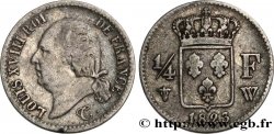 1/4 franc Louis XVIII 1823 Lille F.163/30 TB35 