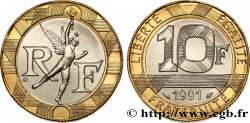 10 francs Génie de la Bastille, Brillant Universel, Frappe Médaille 1991 Pessac F.375/7