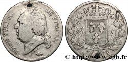 5 francs Louis XVIII, tête nue 1823 Paris F.309/76